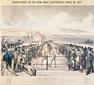 المعركة الكبرى بين توم هيير ويانكي سوليفان ، 1849 بواسطة جيمس بيلي
