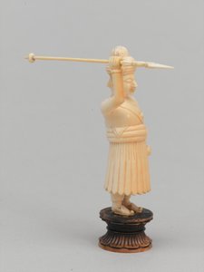 البيدق الأسود ، قطعة الشطرنج ، الهند ، 1820 حوالي بواسطة جيمس شارلز