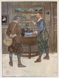 رسم توضيحي لـ The Compleat Angler بواسطة إيزاك والتون
