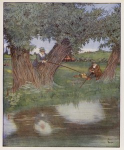 رسم توضيحي لـ The Compleat Angler بواسطة إيزاك والتون