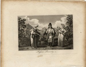 فساتين الفلاحين الروسية ، كاليفورنيا 1775 بواسطة جيمس توكي