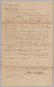 مطالبة منحتها ولاية كارولينا الجنوبية الكونفدرالية للرجل المستعبد ديك ، 23 نوفمبر 1864. بواسطة جيمس توبر