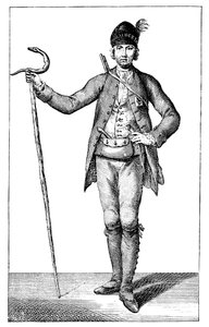 جيمس Boswell ، esq في ثوب رئيس الكورسيكية المسلحة ، 1769. بواسطة الحيتان جيمس