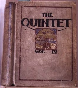 الغلاف الأمامي للمجلد الرابع من The Quintet ، حوالي 1902 بواسطة جيمس والاس
