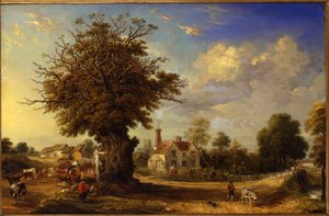 The Yeldham Oak في Great Yeldham ، Essex ، 1833