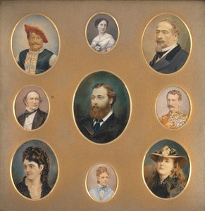 تسع صور شخصية في الأصل Passe-Partout ، 1880. بواسطة جيمس ويليام بيلي