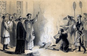 حرق الكتب الصينية ، القرن الثالث قبل الميلاد ، 1847