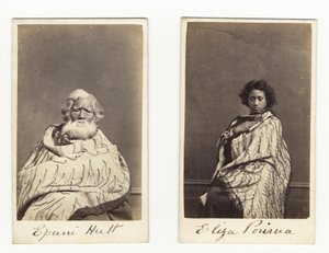 إبوني هوت وإليزا بوريروا ، c.1865 (طبعة زلال) بواسطة جيمس ريجليزورث