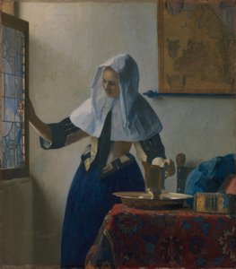 امرأة شابة تحمل إبريق ماء ، حوالي 1662 (زيت على قماش) بواسطة جون فيرمير