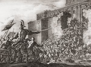 بومبي يهاجم الهيكل في القدس عام 63 قبل الميلاد (طباعة)