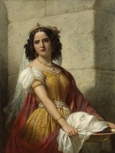 سالومي مع رأس يوحنا المعمدان بواسطة جان آدم كروسمان (توقيع الفنان)