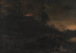 فيزوف يثور في الليل بواسطة Jan Asselijn