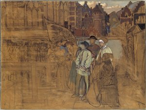 عيد الرماية في أنتويرب في القرن السادس عشر ، c.1850