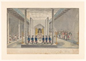 وفد VOC في لقاء مع الملك كاندي ، Sri Rajadi Raja Sinha بواسطة جان برانديز