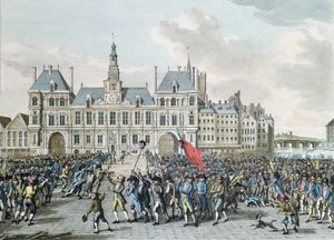 رؤساء Launay و Flesselles متنزهون قبل فندق de Ville ، 14 يوليو 1789 ، 1795