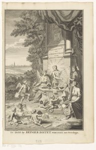 رمزية عن تاريخ لاهاي صفحة العنوان لـ: Jacob de Riemer، Beschryving van