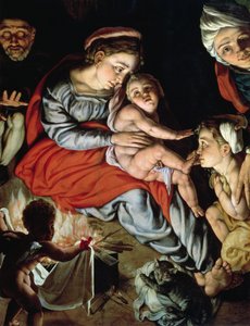 العائلة المقدسة حول حريق ، c.1532-33 (لوحة)