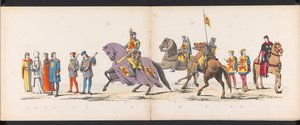 حفلة تنكرية لطلاب ليدن ، 1865 (اللوحة 8) موكب بالملابس أقامه أعضاء فيلق طلاب ليدن في السادس من يونيو 1865 ، احتفالًا بالذكرى 290 لمدرسة Leidsche Hoogeschool ، والتي تصور: دخول الهولنديين إلى