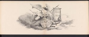 حفلة تنكرية لطلاب ليدن ، 1865 (العنوان) موكب بالملابس أقامه أعضاء فيلق طلاب ليدن في السادس من يونيو 1865 ، احتفالًا بالذكرى 290 لمدرسة Leidsche Hoogeschool ، والتي تصور: دخول الهولنديين إلى