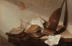 الحياة الساكنة مع الكتب ، 1625-30
