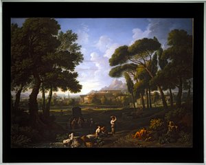 منظر طبيعي خيالي لروما (قماش) بواسطة جان فرانس فان (1662 ـ 1749) بلومن