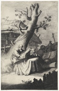 H. Hieronymus قراءة تحت شجرة بواسطة جان جيليس. فان فليت