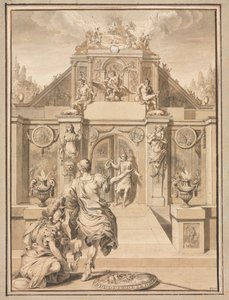 Perseus و Minerva قبل المعبد ، القرن الثامن عشر الأول الثالث.