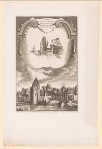 منظران لـ Kloveniersdoelen في أمستردام De tooren Zwigt Utrecht ، الآن جزء من Kloveniers Doele ، في Nieuwe Doelestraat (العنوان على الكائن)