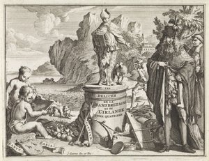التقى Voetstuk مع de heilige Thomas Becket Titelpagina voor J. Beeverell، The Delights of Great Britain and Ireland، deel 4، 1707 روائع بريطانيا العظمى وأيرلندا (العنوان على الكائن)