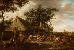 الفلاحون يرقصون في نزل ، 1646-8