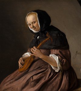 امرأة تلعب في Cittern ، ج. 1662 بواسطة جان هافيكز. ستين