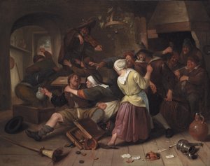 تشاجر المقامرين ، c.1665 بواسطة جان هافكسزون ستين