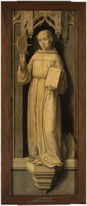 "" Saint Bernardin de Sienne (1380-1444) "" (Saint Bernardino of Siena) لوحة بواسطة Jan Provost (Provoost) (1465-1529) - 1510 - زيت على خشب قاتم 123x45 سم متحف ديل برادو ، مدريد