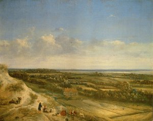 منظر طبيعي للكثبان الرملية ، يفترض بالقرب من سانتبورت ، حوالي 1675 (زيت على قماش) بواسطة يناير الثاني فيرمير من هارلم
