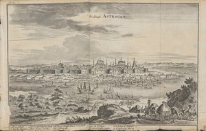 استراخان من: ثلاث رحلات مهمة ، 1675 بواسطة جان جانز. سترويز