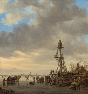 المناظر الطبيعية الشتوية مع برج المراقبة. 1646 بواسطة جان جوزيفز فان جوين