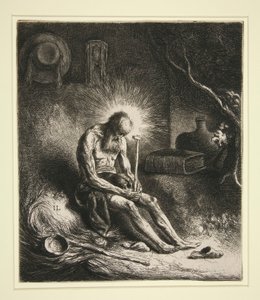 القديس جيروم في التوبة بواسطة Jan Lievens