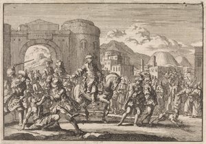 المبعوث الفرنسي للسلطان يدخل القدس على صهوة حصان ، 1674 بواسطة جان لويكن