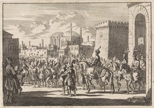 دخول السلطان مصطفى الثاني إلى القسطنطينية عام 1695 بواسطة جان لويكن