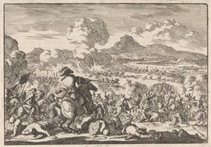 انتصار الأمير أوجينيوس على الأتراك على نهر تيسا ، 1697 بواسطة بيتر فان دير آأ (الأول)