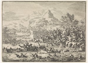 يهزم Placidus اليهود في نهر الأردن ويدفعهم إلى النهر بواسطة جان لويكن