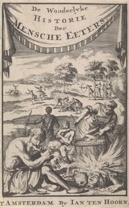 التاريخ الرائع لأكل البشر من قبل أ. ماجيروس ، 1696. بواسطة جان لويكن