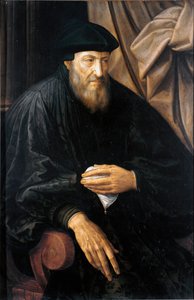 صورة لرجل عجوز (ربما أندريا دوريا) (صورة لأندريا دوريا أو دوريا (1466-1560) كوندوتيير وأدميرال إيطالي من جنوة) لوحة ليان ميتسيس (أو ماسيس) (1509-1575) ، حوالي 1552 جينات ، موسي دي سترادا نوفا (القصر الأبيض سابقًا)
