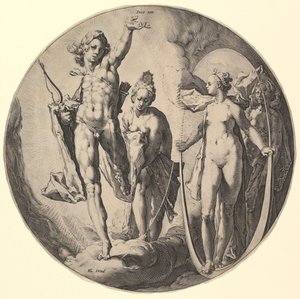 اليوم الرابع يموت الرابع ، من سلسلة خلق العالم ، كاليفورنيا. 1596.