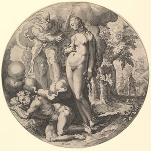 اليوم السادس يموت السادس ، من سلسلة خلق العالم ، كاليفورنيا. 1598.