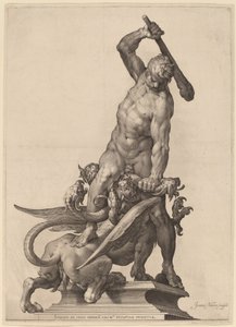 هرقل قتل الهيدرا بواسطة Jan Muller after Adriaen de Vries