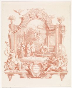 مشهد استعاري بمناسبة زفاف Arnout van Citters و Sara Jacoba Ockerse Crescite heroum soboles (العنوان على الكائن) بواسطة جان بونت