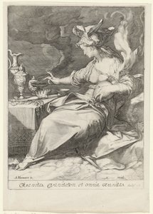 Allegorie op de vergankelijkheid (الغرور) الغرور والغرور وكل الغرور (العنوان على الكائن) بواسطة مجهول