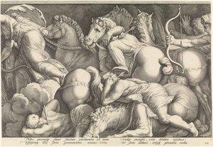 إفريز مع عقاب نيوب (اللوحة 2) بواسطة Polidoro da Caravaggio