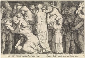 إفريز مع عقاب نيوب (اللوحة 7) بواسطة Polidoro da Caravaggio